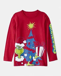 Kid Dr. Seuss™ The Grinch Long-Sleeve Graphic Tee - Red