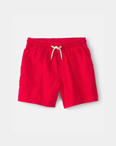Boys Twill Shorts - Red