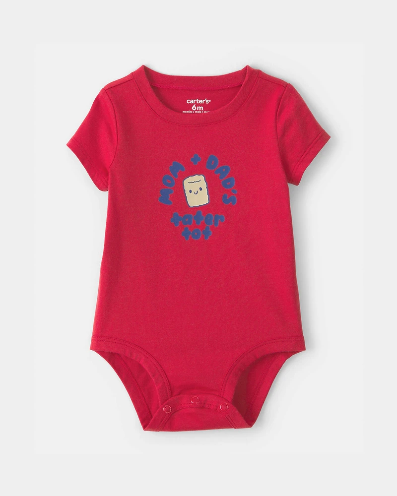 Baby Tater Tot Graphic Bodysuit - Red