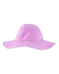 Toddler Girl Heart Print Reversible Swim Hat - Purple
