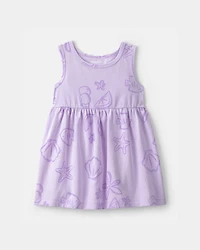 Baby Girl Sea Animal Sleeveless Dress - Purple