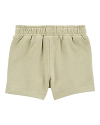 Baby Pull-On French Terry Shorts - Olive