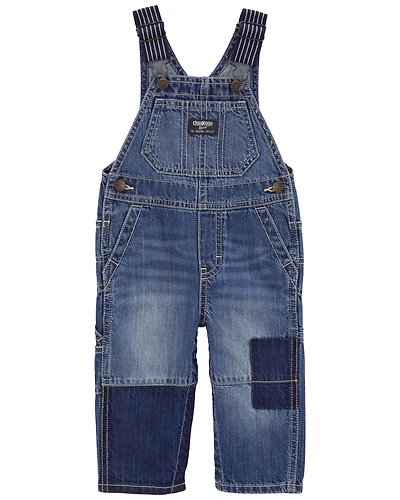 Baby Classic Denim Overalls: Removed Patch Remix