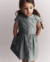 Toddler Girl Laura Dress with Pockets - Pale Blue