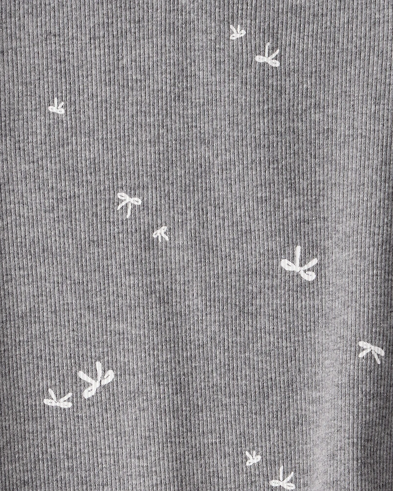 Toddler Girl 2-Pack Bow Print Cotton Long-Sleeve Tops