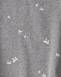 Toddler Girl 2-Pack Bow Print Cotton Long-Sleeve Tops