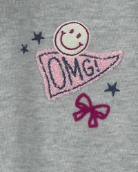 Girls Varsity Colour Block French Terry Dress - Grey/Pink/Navy