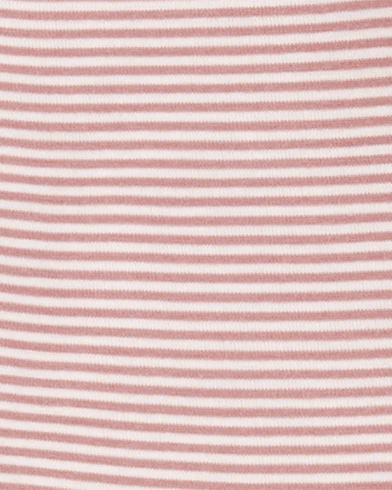 Toddler Girl 1-Piece Striped PurelySoft Footie Pyjamas