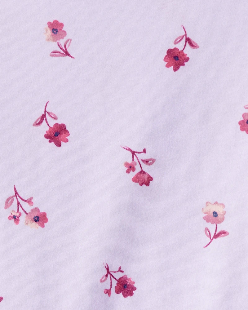 Toddler Girl Floral Long-Sleeve Top - Purple