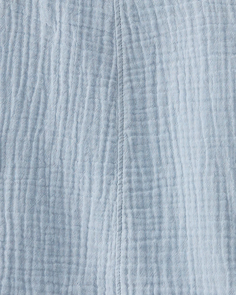 Toddler Organic Cotton Gauze Shortall