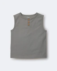 Toddler Boy Henley Tank - Sage