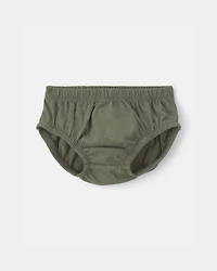 Baby Girl Flower Embroidered Sleeveless Dress - Green