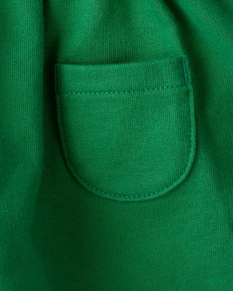 Baby Girl St. Patrick's Day 3-Piece Shamrock Long-Sleeve Top & Skirt Set - Green