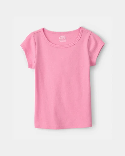 Girls Rib Top - Pink
