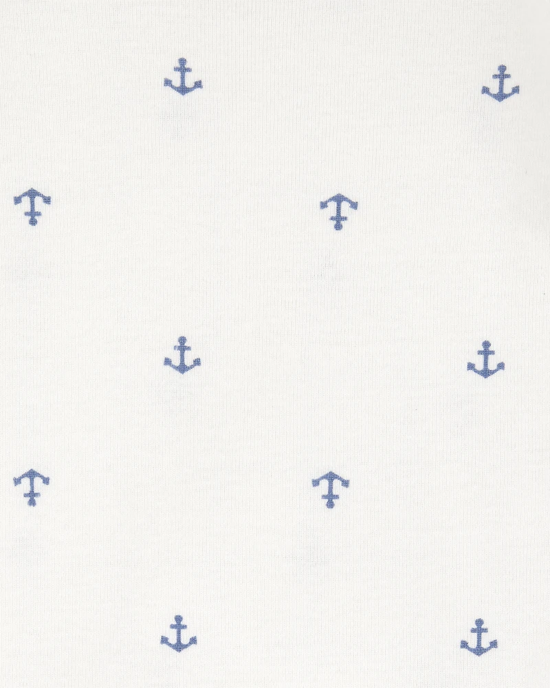 Baby Boy 3-Piece Chambray Anchor Outfit Set - Blue