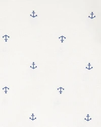 Baby Boy 3-Piece Chambray Anchor Outfit Set - Blue
