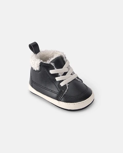 Baby Boy High Top Sneakers - Black
