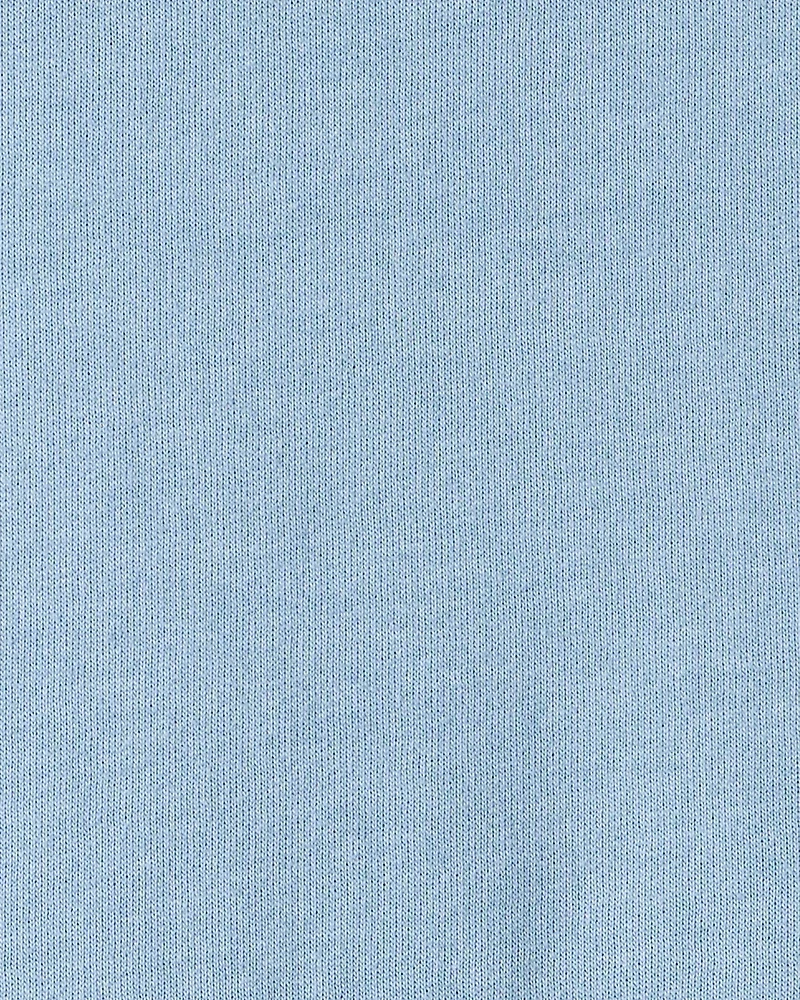 Toddler Boy Solid Fleece Long-Sleeve Hoodie - Blue