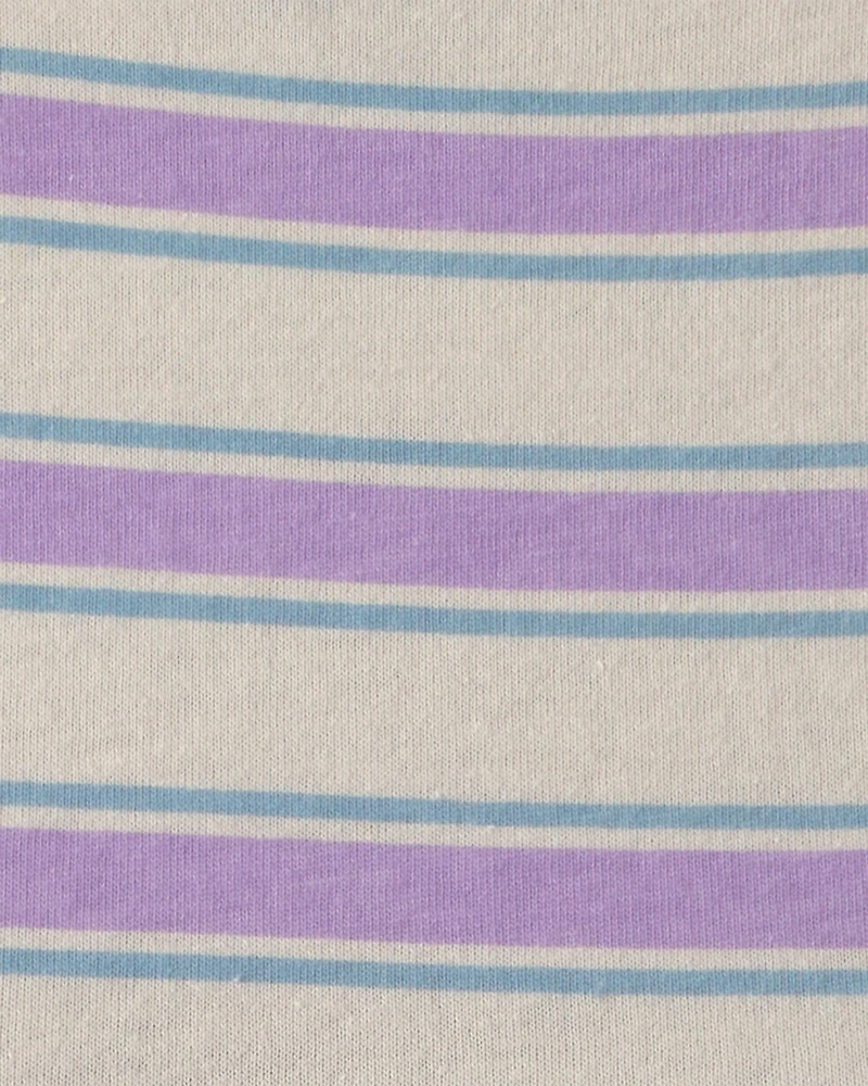 Baby Girl Striped Short-Sleeve Dress - Blue