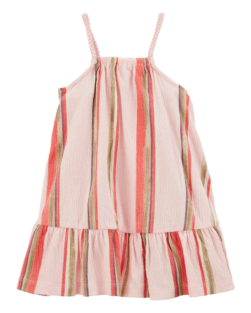 Toddler Striped Geo Print Dress