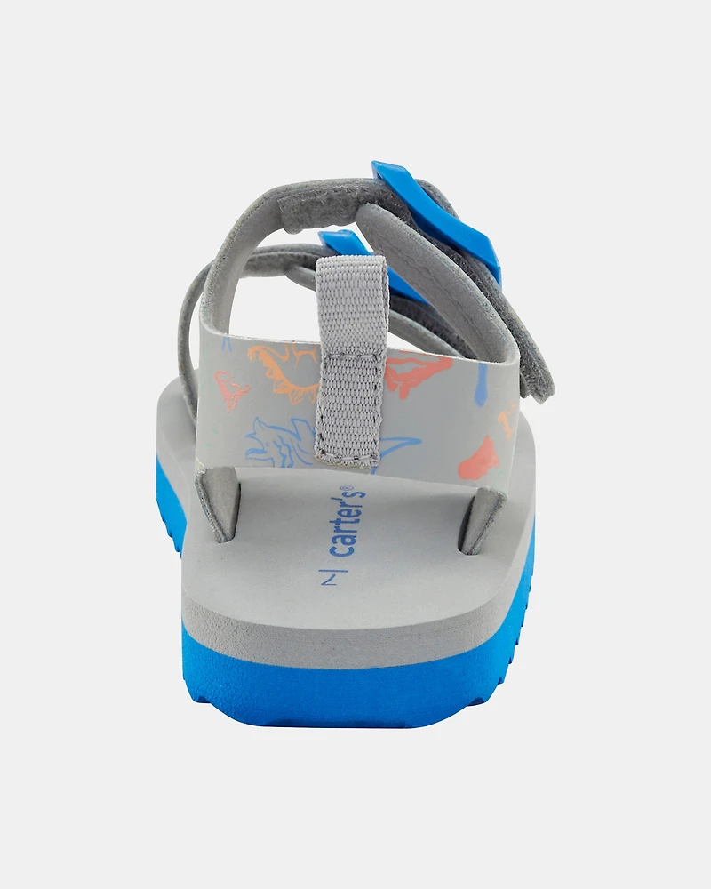 Toddler Boy Strappy Casual Sandals - Grey/Blue