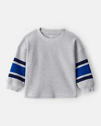 Baby Boy Thermal Long-Sleeve T-Shirt - Grey/Navy