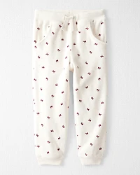 Toddler Girl 2-Piece Organic Cotton Velour Set Wild Rose Print