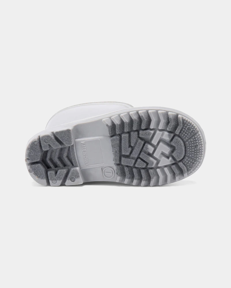 Toddler Girl Rain Boots - Silver