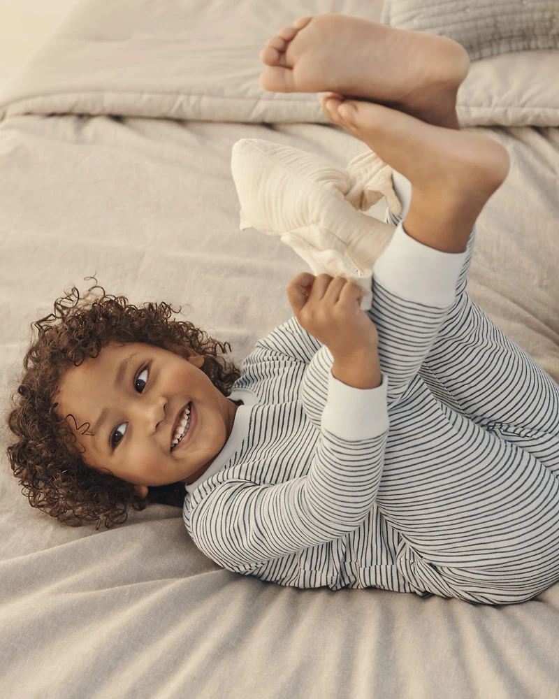 Toddler Organic Cotton Pyjamas Set Stripes