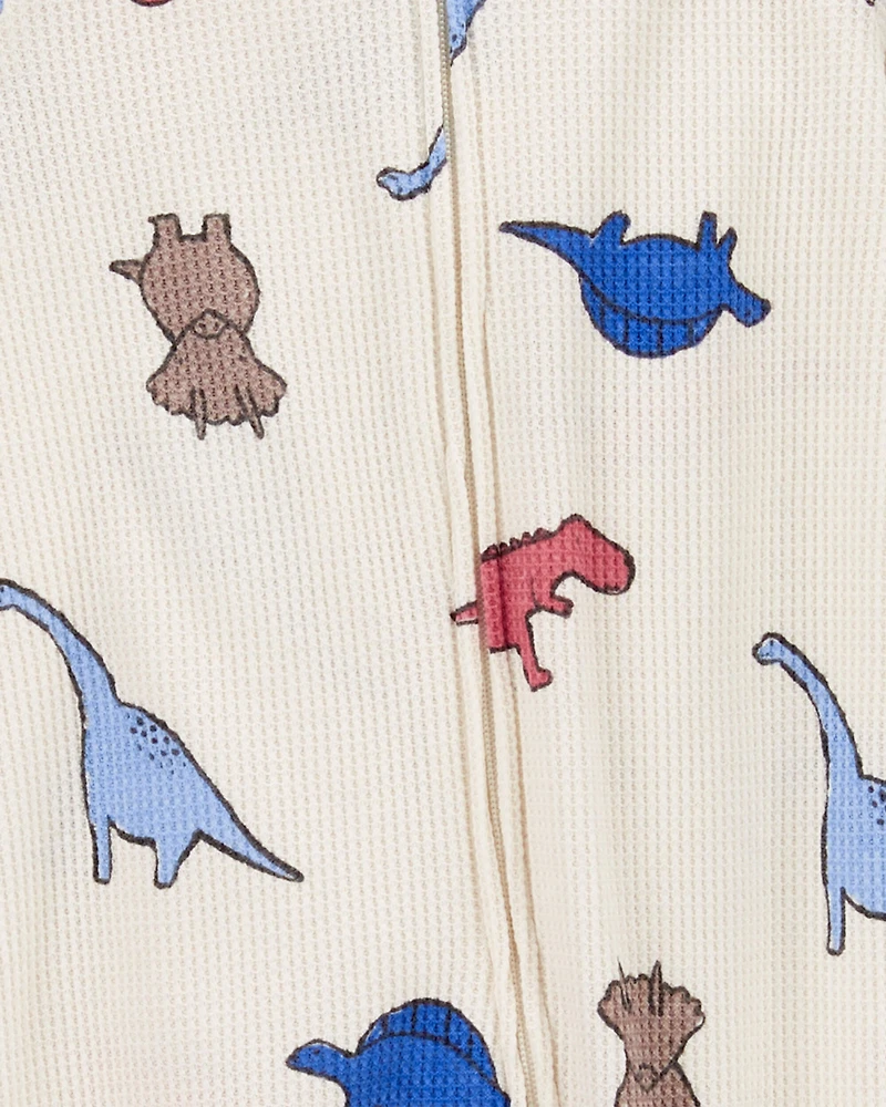 Baby Boy Dinosaur 2-Way Zip Thermal Sleeper Pyjamas