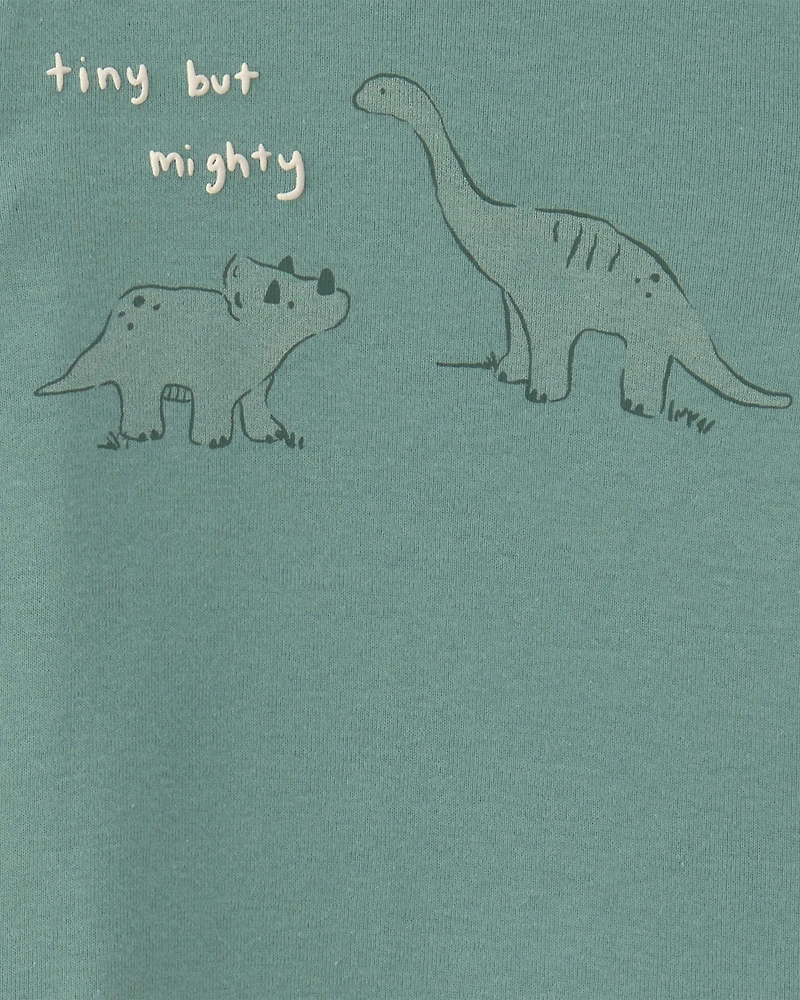 Baby Boy 4-Piece Dinosaur Outfit Set - Green/Ivory