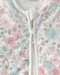 Baby Girl Butterfly Garden 2-Way Zip PurelySoft Wearable Blanket