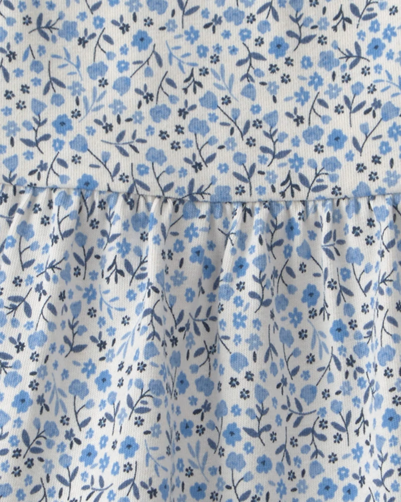 Baby Girl Organic Cotton Tiered Dress Meadow Bloom