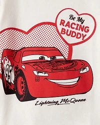 Toddler Boy Valentine's Day ©Disney/Pixar Cars Short-Sleeve Graphic Tee - Ivory
