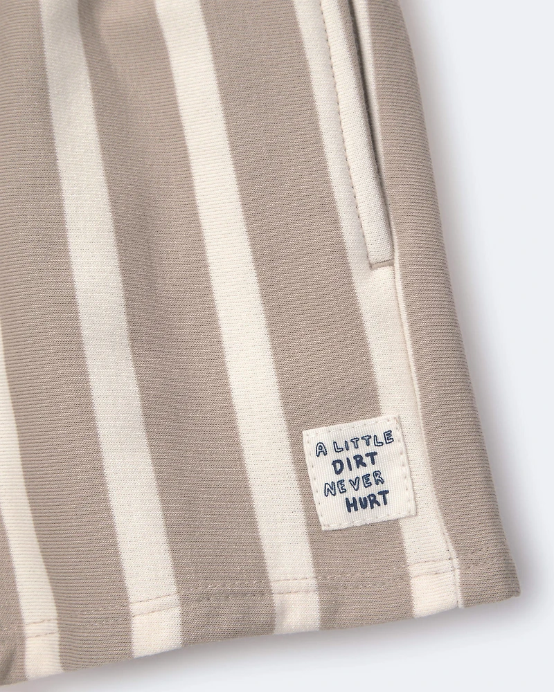 Toddler City Park™ Shorts Stripes - Khaki/Cream