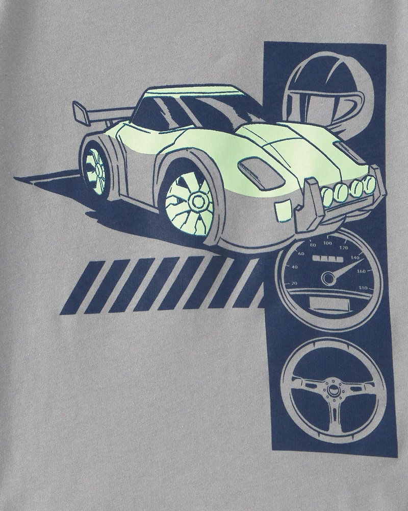 Toddler Boy 'Speed Racer' Car Long-Sleeve Graphic Tee - Grey