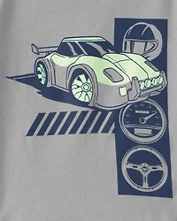 Toddler Boy 'Speed Racer' Car Long-Sleeve Graphic Tee - Grey