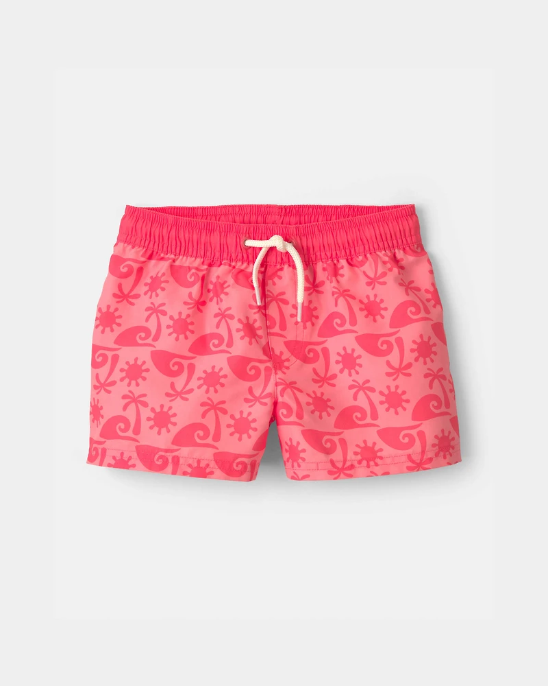 Toddler Boy 'Sandy Toes Club' 2-Piece Rashguard Swimsuit Set - Orange/Ivory