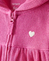 Baby Girl Heart Long-Sleeve Jumpsuit - Pink