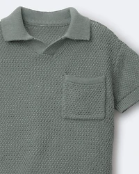 Toddler Boy Johnny Collared Polo - Olive