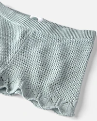 Girls 2-Piece Organic Cotton Knit Top & Short Set