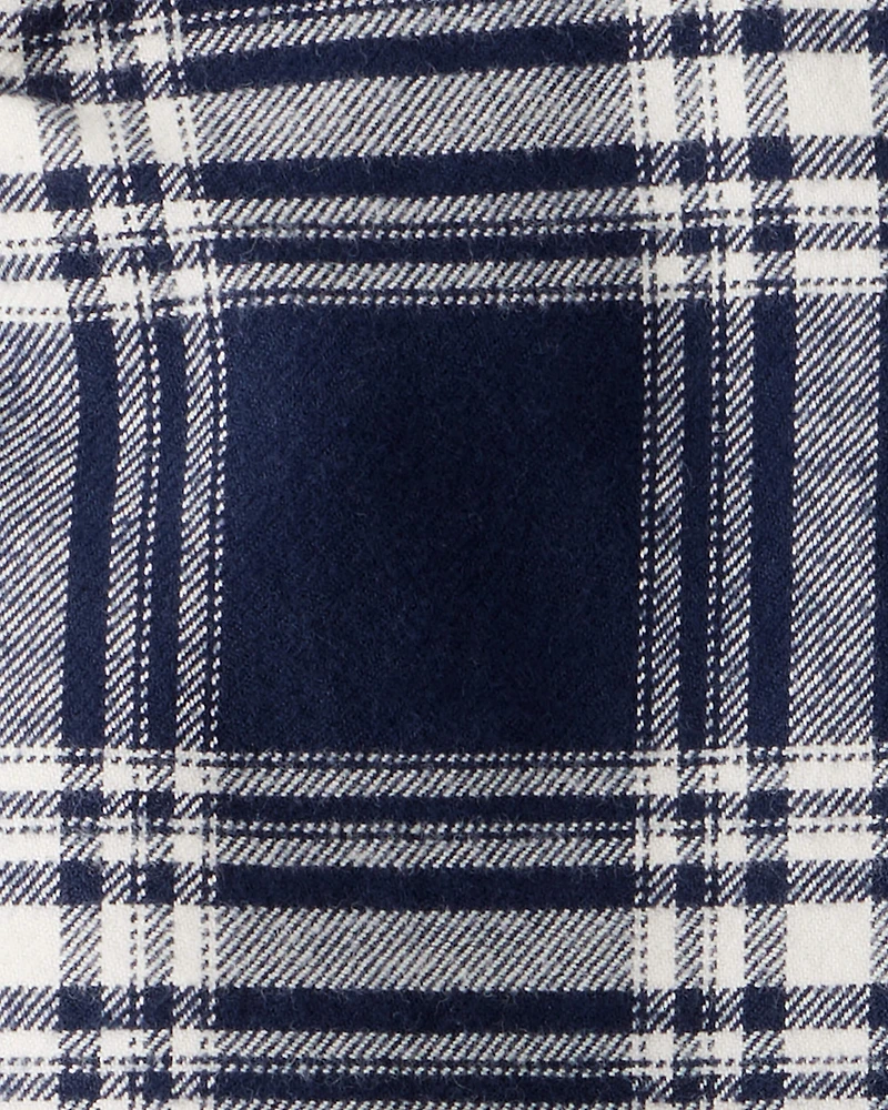 Baby Organic Cotton Button-Front Flannel Shirt