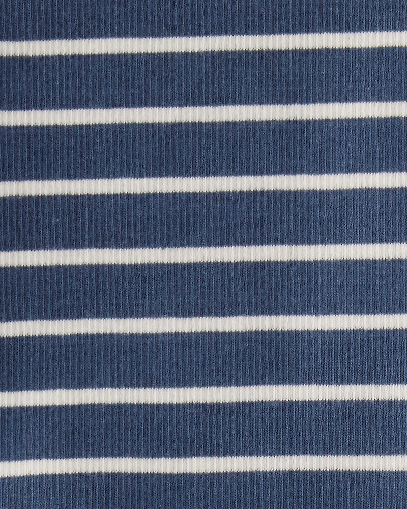 Baby Organic Cotton Pyjamas Set Stripes-Blue