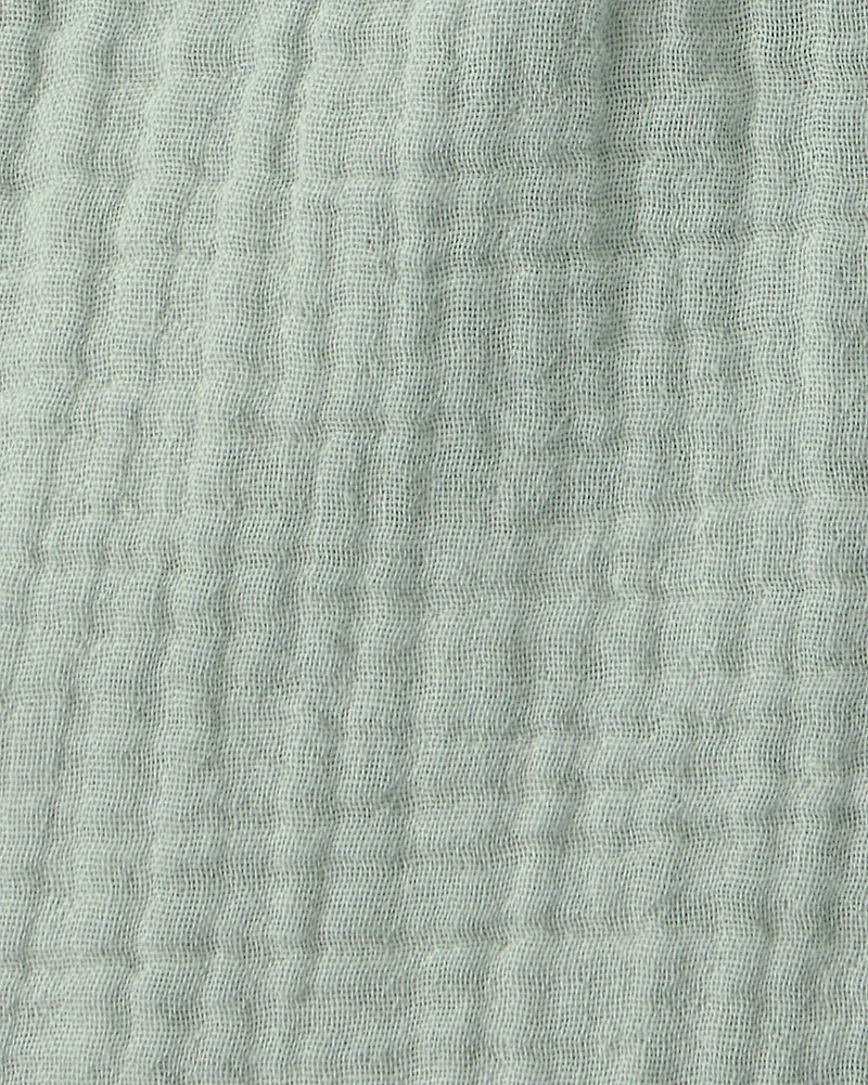 Toddler Boy 2-Piece Organic Cotton Gauze Set Green