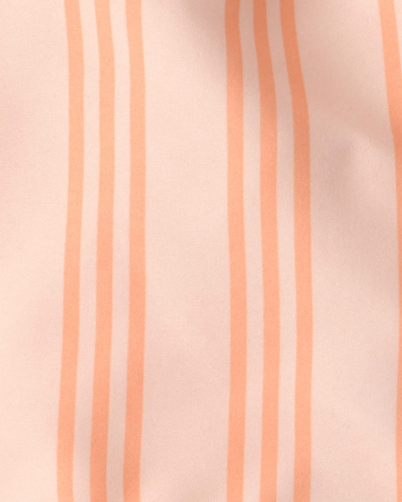 Toddler Boy Striped Swim Trunks - Orange