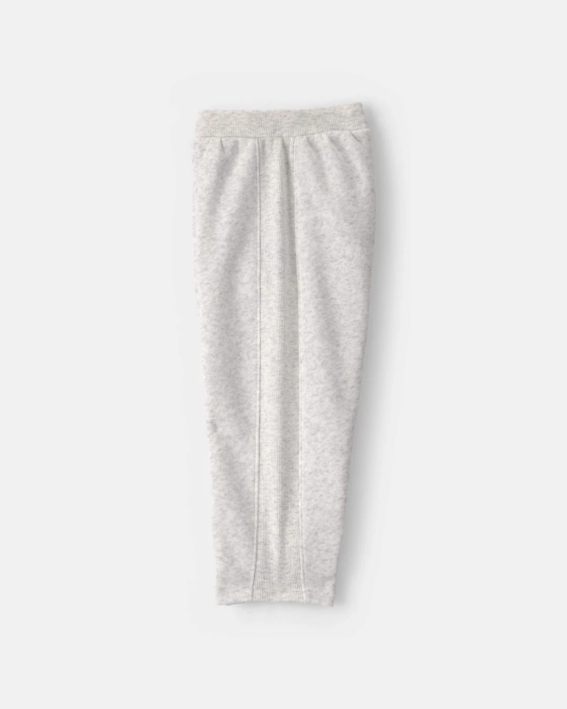 Toddler Girl Fleece Joggers - Grey