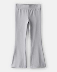 Girls Microfleece Flare Pants - Grey
