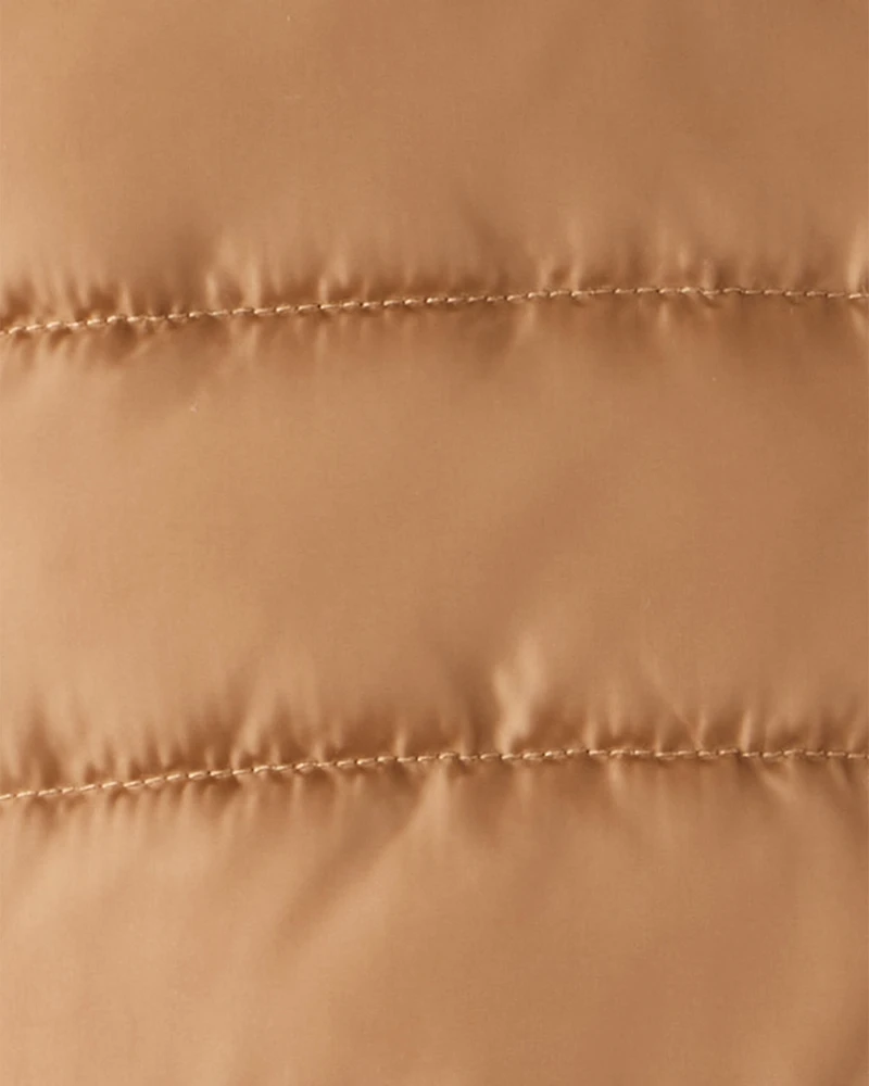 Baby Boy Midweight Packable Puffer - Brown