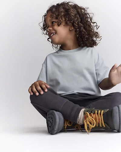 Toddler Short-Sleeve Relaxed Graphic Tee - Light Blue