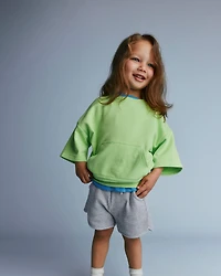 Toddler Breezy Top with Pocket - Lime Green